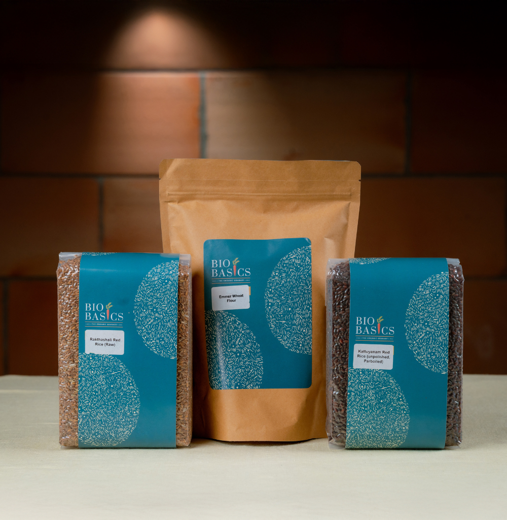 High Fibre (Kattuyanam-1kg, Rakthashali-1kg, Emmer Wheat Flour-1kg)