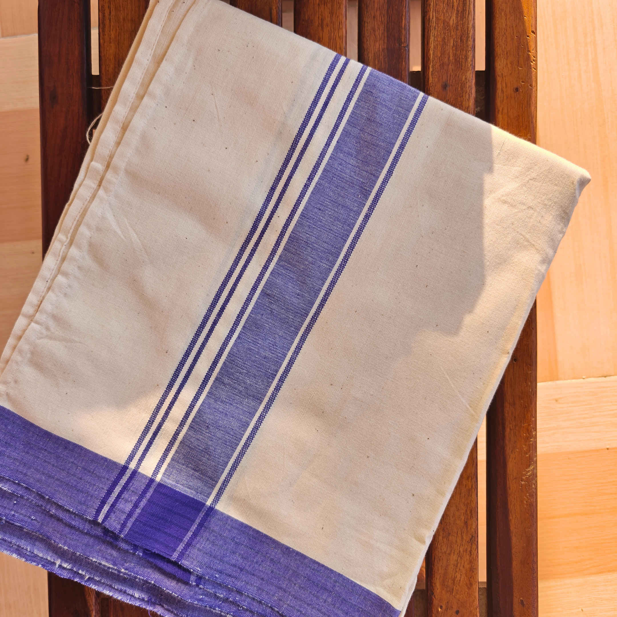 Cotton Heritage - Veshti/dhothi/mundu (Karunganni- Handwoven)