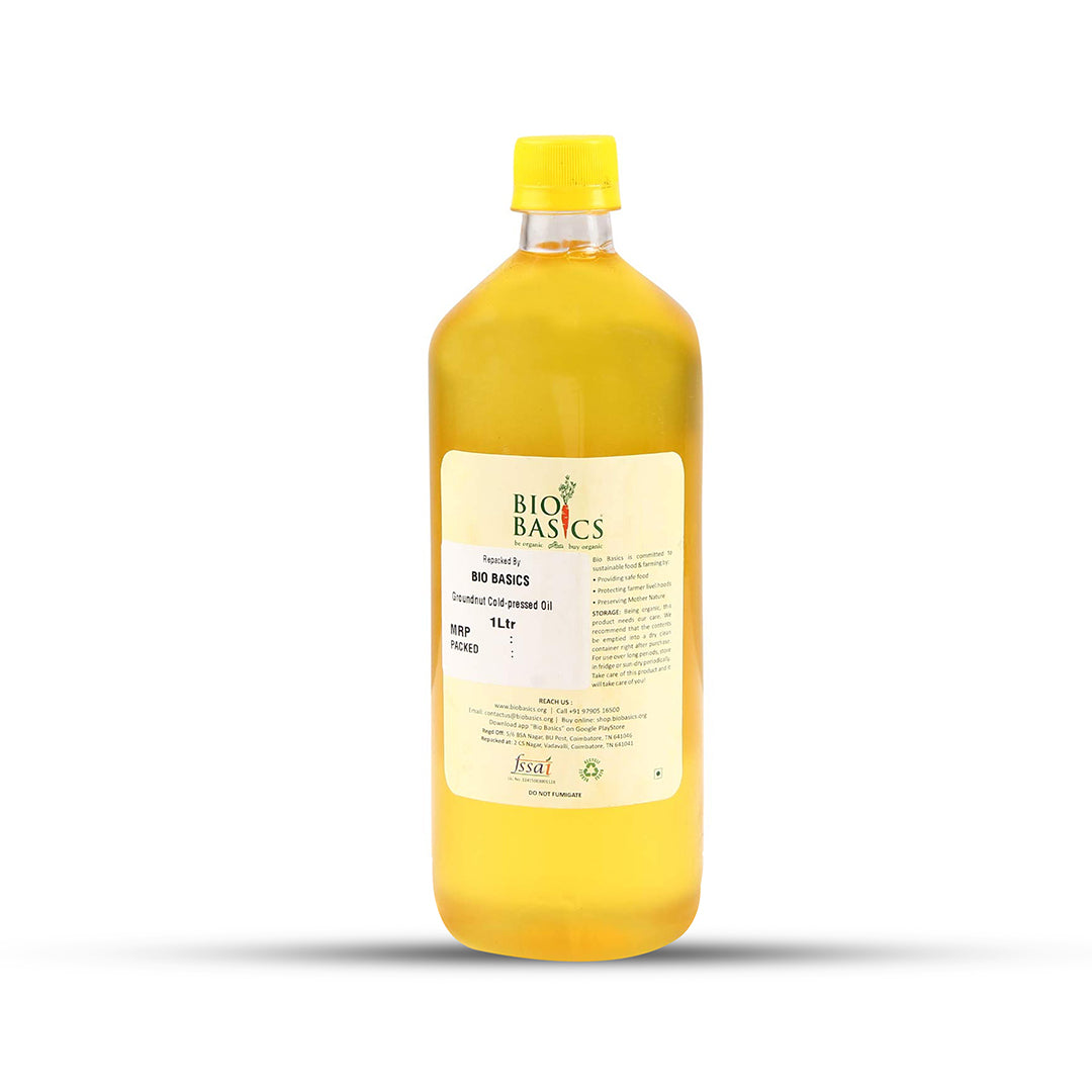 Buy 1litre Groundnut Cold Pressed Oil at Bio Basics