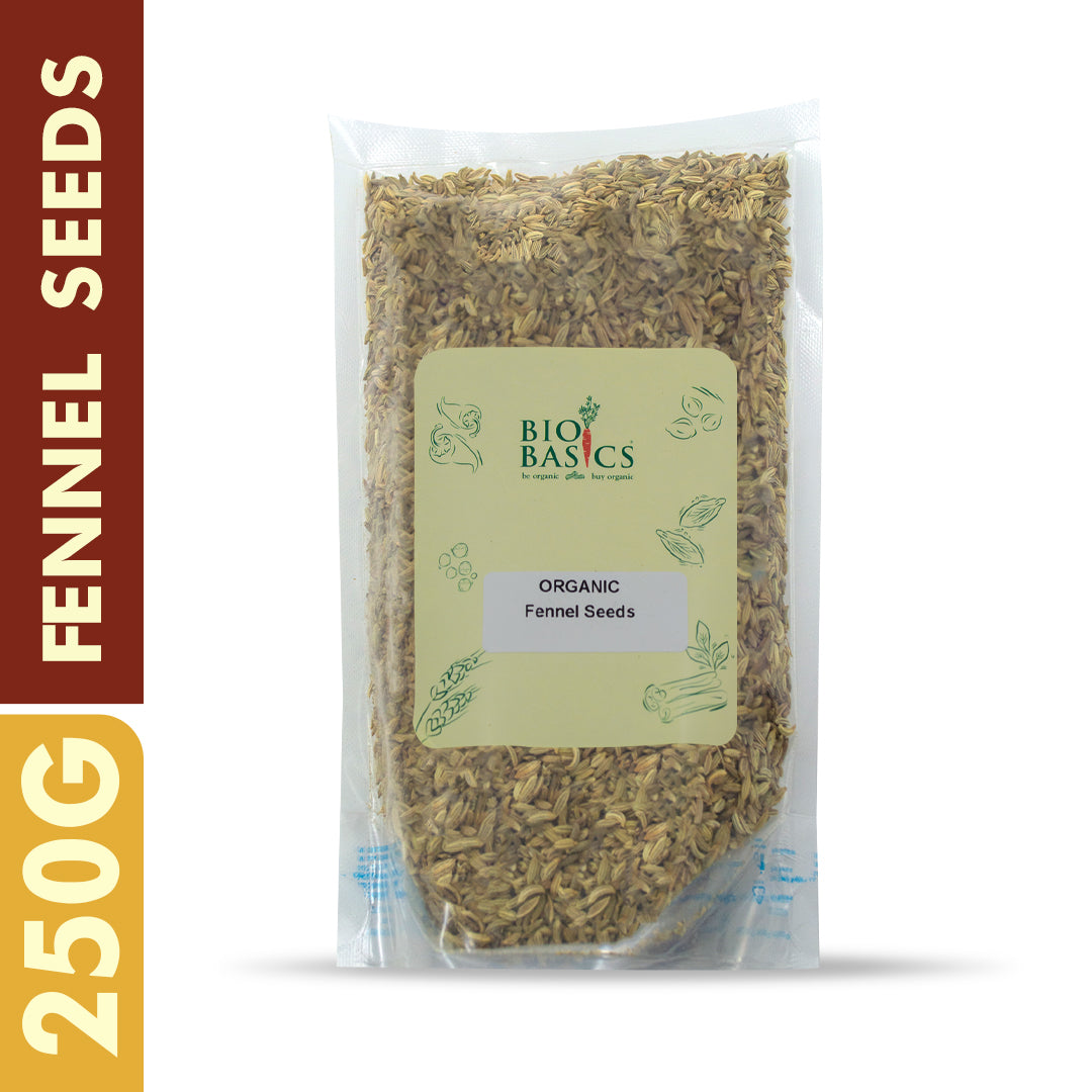 Buy 250Gram Of Organic Fennel Seeds Online At Bio Basics Store