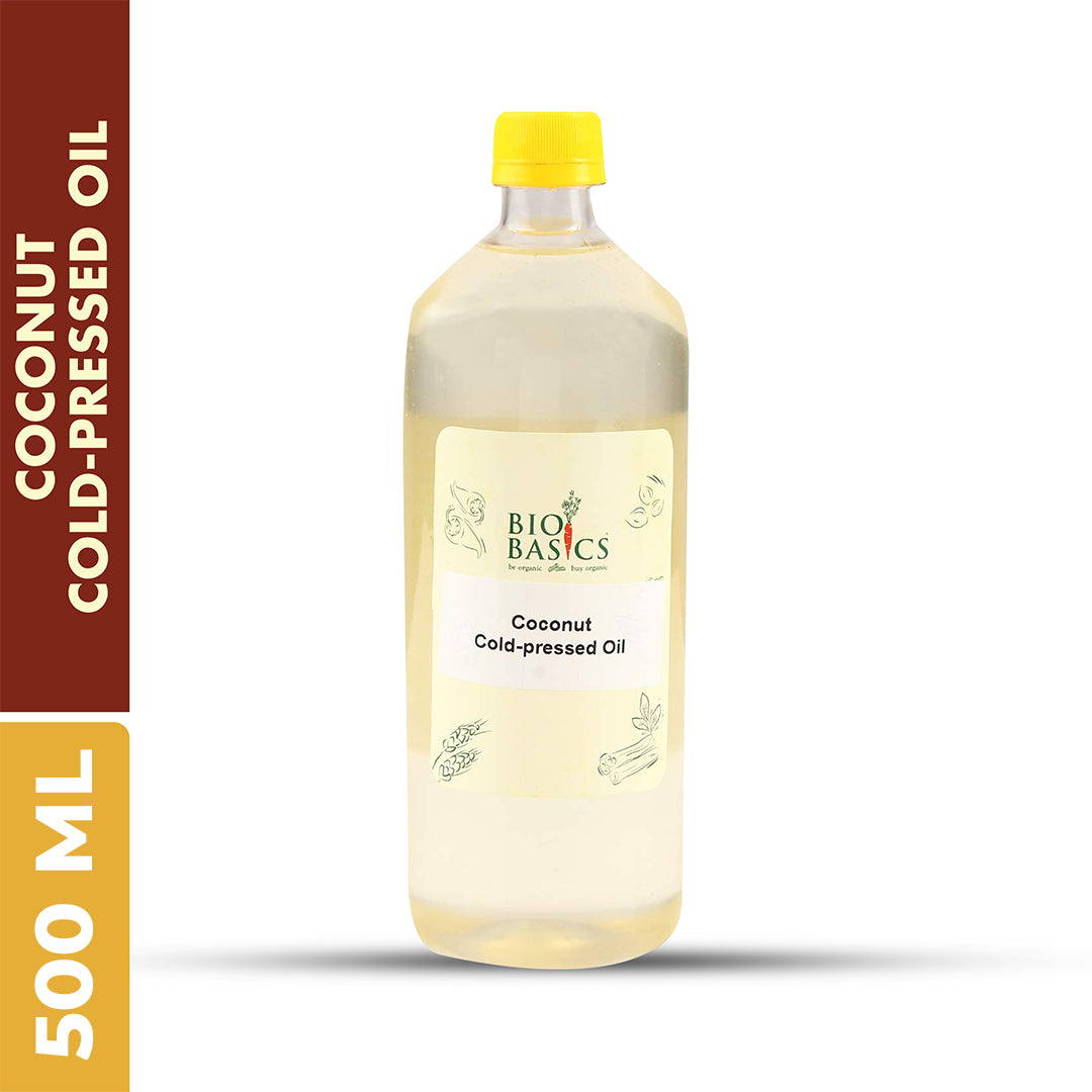 Buy 500 ml coconut cold press coconut oil at Bio Basics