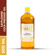 Load image into Gallery viewer, Buy 500 Ml Organic Safflower Cold Pressed Oil online at Bio Basics
