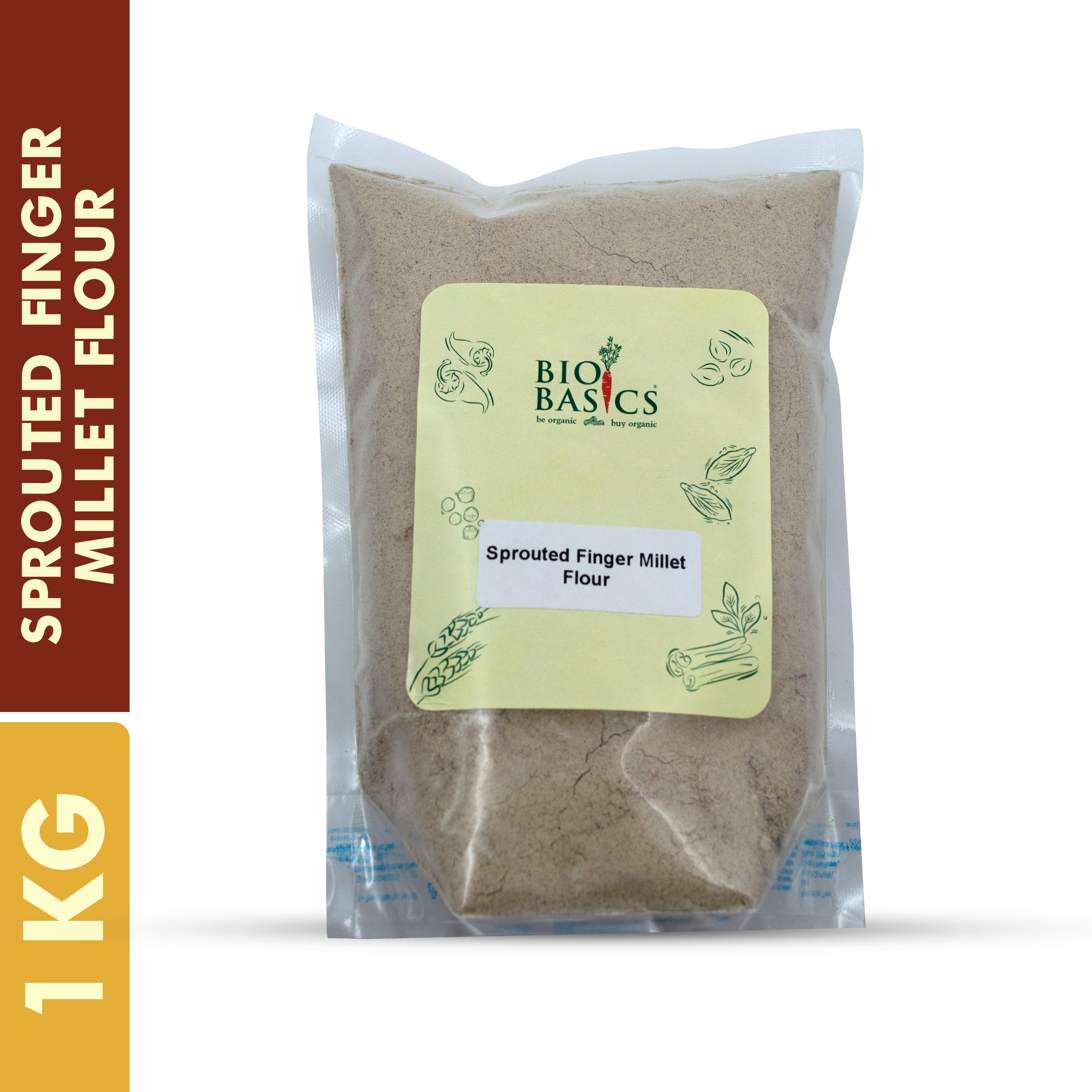 Buy Sprouted Finger Millet Flour Online At Bio Basics