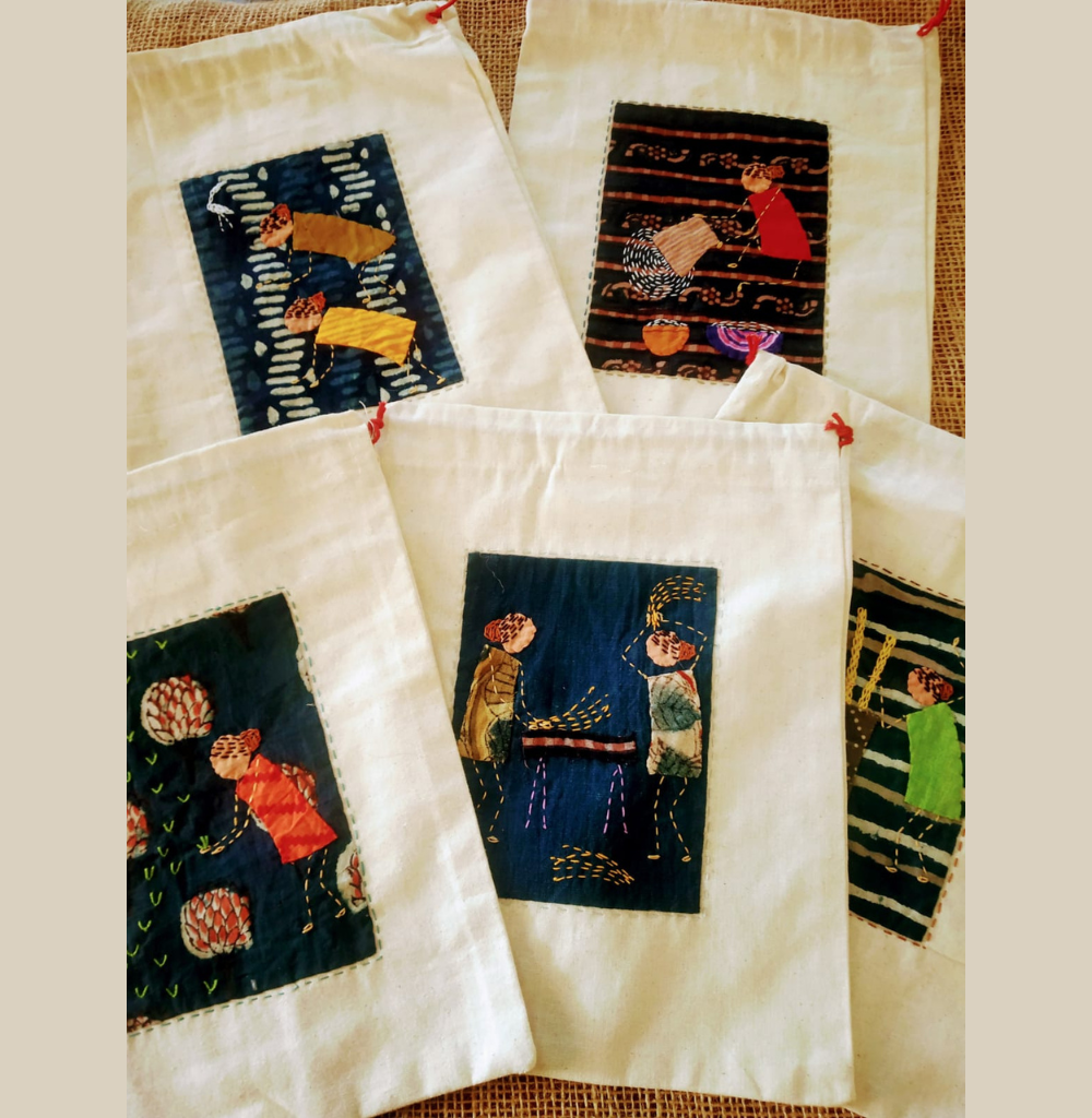 Gift Bag With Patch Work at Bio Basics store