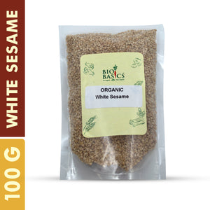 Order 100g organic white sesame online at Bio Basics store 