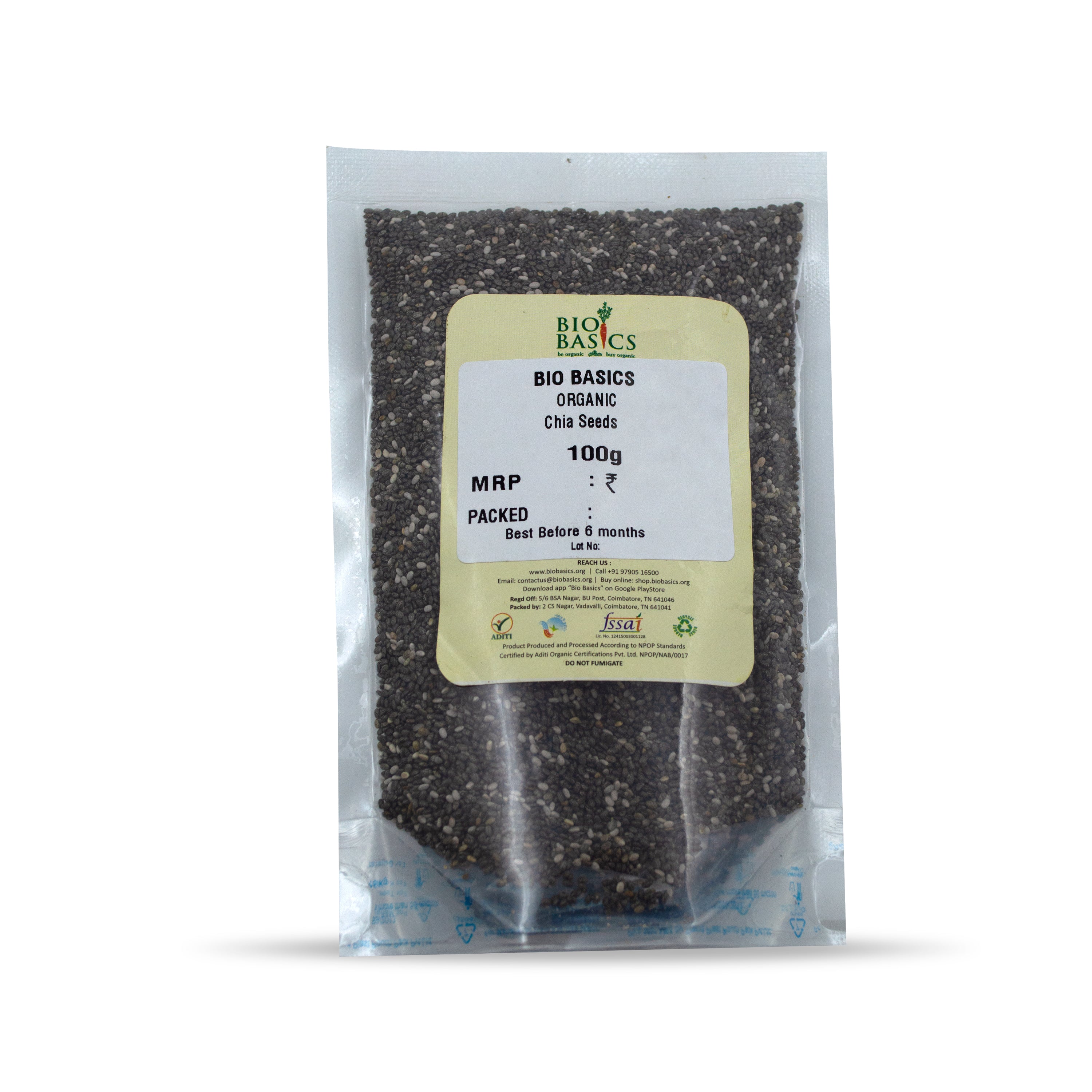 Order Organic white chia seed online at Bio Basics